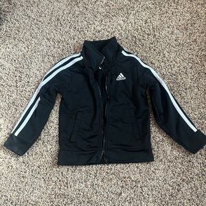Adidas Black Jacket with White Accents size 3T